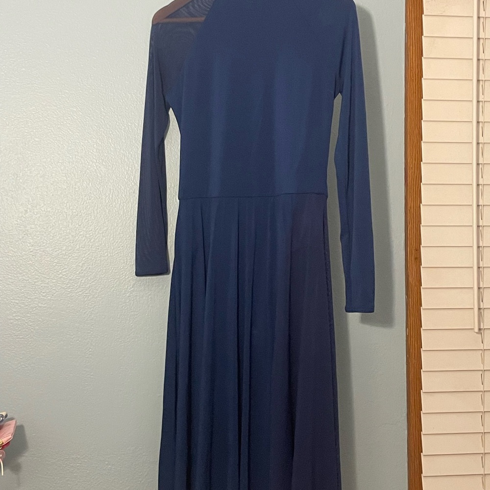 Weissman Royal Blue Long Sleeve Dress
